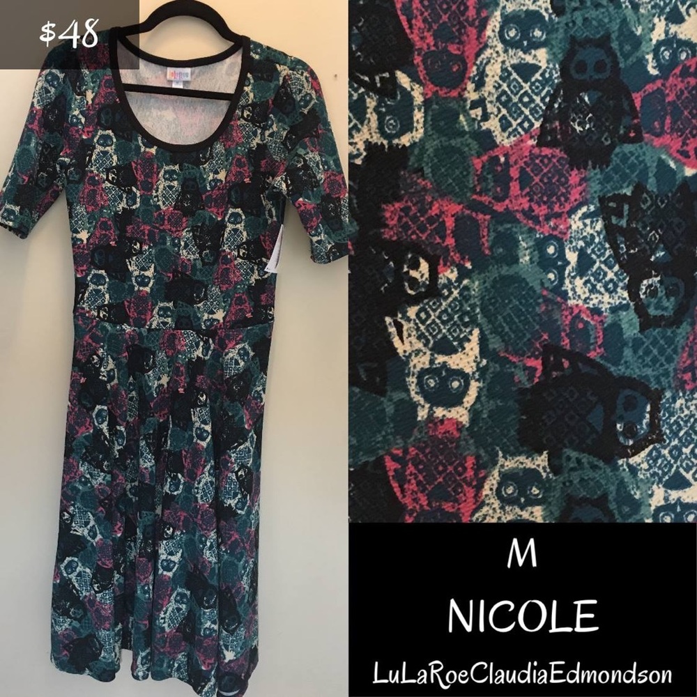 NWT LuLaRoe Nicole - Owls